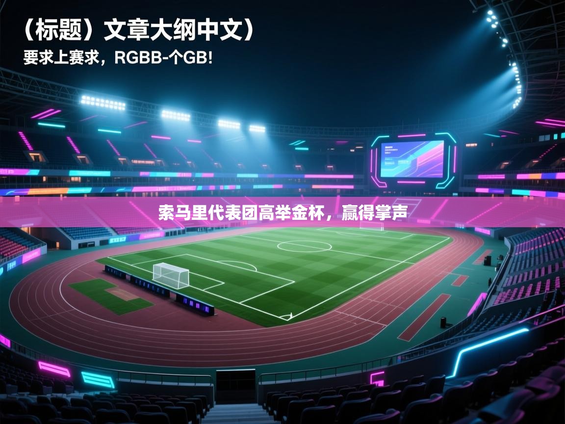 索马里代表团高举金杯，赢得掌声